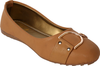 Jade D Buckle Bellies For Women(Tan
