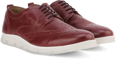 Knotty Derby Men Sneaker For Men(Maroon, White, Cherry