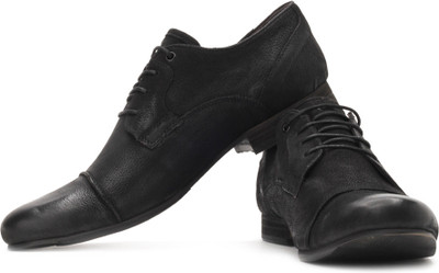Levi's Men Genuine Leather Lace Up Shoes For Men(Black)