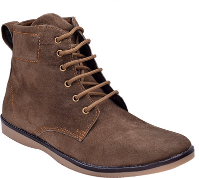 Fentacia Sturdy Boots For Men(Beige), Brown