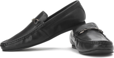 U.S. Polo Assn Burti Genuine Leather Slip On Shoes For Men(Black)