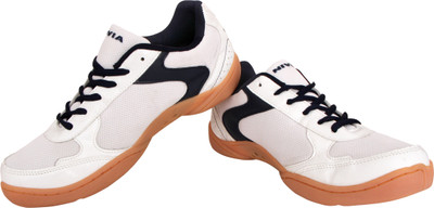 Nivia Flash Badminton Shoes For Men(White, Blue