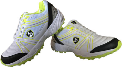 SG Steadler 5.0 Cricket Shoes For Men(Green, White, White/lime