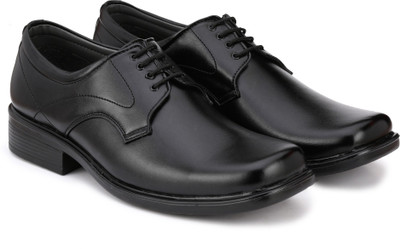 Azzaro Black Jumbo Lace Up Shoes For Men(Black