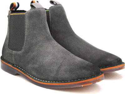 Superdry DAKAR CHELSEA BOOT Boots For Men(Grey, Dark charcoal