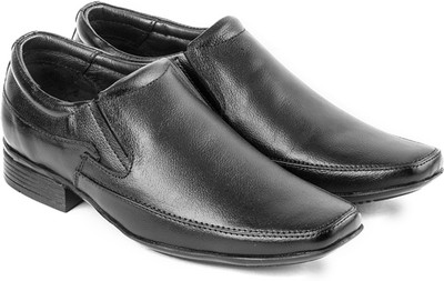 Le Booch Men Genuine Leather - UK-7 Slip On For Men(Black
