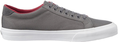 Vans Court Sneaker For Men(Grey, (canvas) tornado/crimson