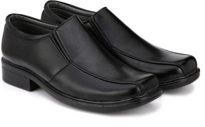 Azzaro Black Jumbo Slip On Shoes For Men(Black