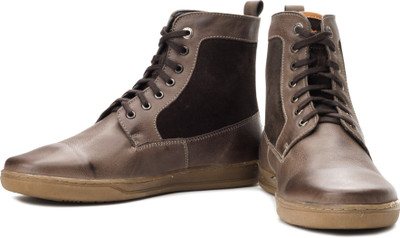 Alberto Torresi Boots For Men(Orange, Brown), Dark brown;orange