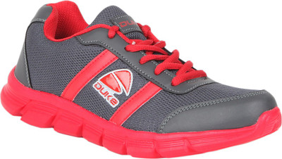 Duke Running Shoes For Men(Grey, Red, D.grey & red