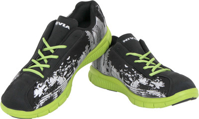 Nivia City Marathon Running Shoes For Men(Black, Green)