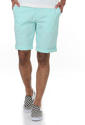 Shapes Solid Men's Light Green Chino Shorts, Lt.green
