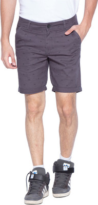 Mufti Printed Men's Grey Basic Shorts