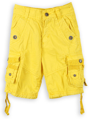 Lilliput Short For Boys Cotton Linen Blend, Cotton Nylon Blend, Cotton Linen Blend(Yellow, Pack of 1, Yellow neon