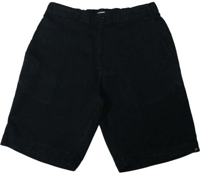 Acetone Solid Men's Black Basic Shorts