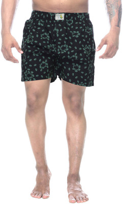 Clickroo Printed Men's Black Boxer Shorts