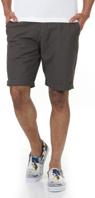 Shapes Solid Men's Brown Chino Shorts, Olive