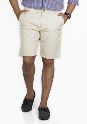 Inspired By Boardriding Solid Men's Beige Basic Shorts