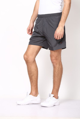 Berge Solid Men's Grey Basic Shorts, Dark grey