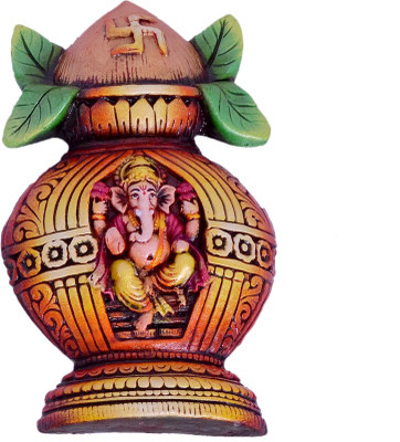 Indigo Creativs Handcrafted Terracotta Traditional Auspicious Lord Ganesha on Kalash with Naryal 10" Diwali Puja Door/ Wall Hanging Decoration Decorative Showpiece - 25 cm(Earthenware, Multicolor)
Indigo Creativs Handcrafted Terracotta Traditional Auspicious Lord Ganesha on Kalash with Naryal 10" Diwali Puja Door/ Wall Hanging Decoration Decorative Showpiece - 25 cm(Earthenware, Multicolor)