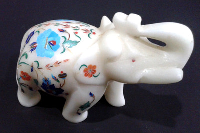Stonearts Marble Inlay Elephant Decorative Showpiece - 10 cm(Stoneware, Multicolor)
Stonearts Marble Inlay Elephant Decorative Showpiece - 10 cm(Stoneware, Multicolor)