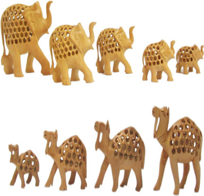 Shree Sai Handicraft Elephant Set Combo Gift Decorative Showpiece - 10 cm(Wooden, Yellow)
Shree Sai Handicraft Elephant Set Combo Gift Decorative Showpiece - 10 cm(Wooden, Yellow)
