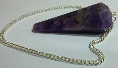 PlusValue New Amethyst Dowsing Pendulum Decorative Showpiece - 4 cm(Crystal, Purple)