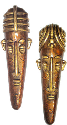 Hand Artz Terracotta Handmade Wall Hanging Home Decorative Tribal King Queen Mask Decorative Showpiece - 30 cm(Terracotta, Copper)
Hand Artz Terracotta Handmade Wall Hanging Home Decorative Tribal King Queen Mask Decorative Showpiece - 30 cm(Terracotta, Copper)