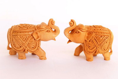 Craft International Elephant Pair Trunk Up Carved - 2.5 Inch Decorative Showpiece - 6.25 cm(Wooden, Brown)
Craft International Elephant Pair Trunk Up Carved - 2.5 Inch Decorative Showpiece - 6.25 cm(Wooden, Brown)