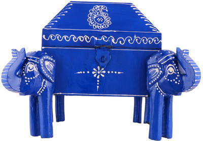 JaipurCrafts Royal Rajasthan Decorative Elephant Box Decorative Showpiece - 22 cm(Wooden, Blue)
JaipurCrafts Royal Rajasthan Decorative Elephant Box Decorative Showpiece - 22 cm(Wooden, Blue)