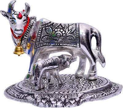 Purpledip White Metal Cow with Calf Statue, Indian gift ideas (10496) Decorative Showpiece - 12 cm(Aluminium, White)
Purpledip White Metal Cow with Calf Statue, Indian gift ideas (10496) Decorative Showpiece - 12 cm(Aluminium, White)