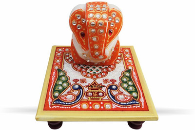Rangelo Rajasthan Handmade White Marble Ganesh Ji With Chowki Decorative Showpiece - 4 cm(Stoneware, Multicolor)
Rangelo Rajasthan Handmade White Marble Ganesh Ji With Chowki Decorative Showpiece - 4 cm(Stoneware, Multicolor)