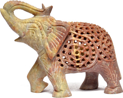 Artist Haat Natural Soapstone Elephant Sculpture Hand Carved Jali Decorative Showpiece - 8 cm(Stoneware, Beige)
Artist Haat Natural Soapstone Elephant Sculpture Hand Carved Jali Decorative Showpiece - 8 cm(Stoneware, Beige)