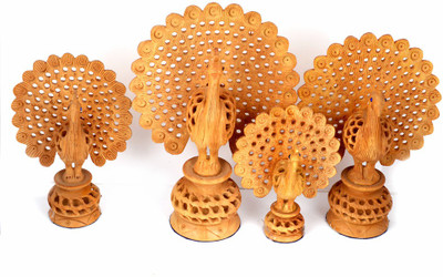 Craft Trade Brown Wooden Undercut Dancing Peacock (Set of 4) Decorative Showpiece - 15 cm(Wooden, Brown)
Craft Trade Brown Wooden Undercut Dancing Peacock (Set of 4) Decorative Showpiece - 15 cm(Wooden, Brown)