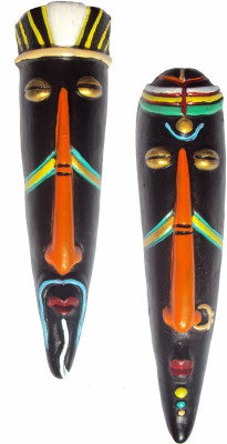 Hand Artz Terracotta Handmade Wall Hanging Home Decorative Tribal King Queen Mask Decorative Showpiece - 28 cm(Terracotta, Multicolor)
Hand Artz Terracotta Handmade Wall Hanging Home Decorative Tribal King Queen Mask Decorative Showpiece - 28 cm(Terracotta, Multicolor)