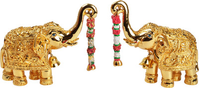 Riya's Signature Decorative Showpiece - 5 cm(Alloy, Gold)