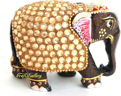 Craft International Elephant Statue With Zircon Work - 3 Inch Decorative Showpiece - 8 cm(Wooden, Brown)
Craft International Elephant Statue With Zircon Work - 3 Inch Decorative Showpiece - 8 cm(Wooden, Brown)