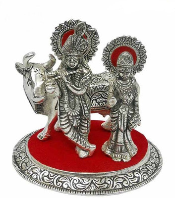 Jupiter Elite Radha Krishna with Cow Decorative Showpiece - 14 cm(Aluminium, Silver)
Jupiter Elite Radha Krishna with Cow Decorative Showpiece - 14 cm(Aluminium, Silver)