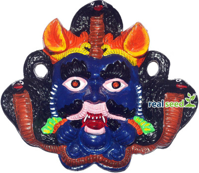 Real Seed Mahakaal Metal Wall Hanging, Najarbatoo, Evil Eye Protector, Sikkim Mask Decorative Showpiece - 21 cm(Bronze, Multicolor)
Real Seed Mahakaal Metal Wall Hanging, Najarbatoo, Evil Eye Protector, Sikkim Mask Decorative Showpiece - 21 cm(Bronze, Multicolor)
