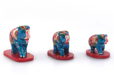 Creative Handicraft 3 Piece Elephant Home Decor Gift Decorative Showpiece - 8 cm(Paper Mache, Brown)
Creative Handicraft 3 Piece Elephant Home Decor Gift Decorative Showpiece - 8 cm(Paper Mache, Brown)