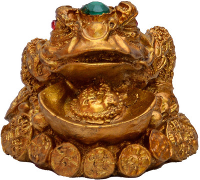Vashoppee Vastu / Feng Shui / Money Frogg With Coin Decorative Showpiece - 5 cm(Polyresin, Gold)
Vashoppee Vastu / Feng Shui / Money Frogg With Coin Decorative Showpiece - 5 cm(Polyresin, Gold)