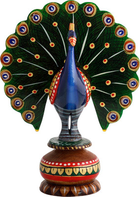 JaipurCrafts Dancing Peacock Painted Decorative Showpiece - 10.2 cm(Wooden, Multicolor)
JaipurCrafts Dancing Peacock Painted Decorative Showpiece - 10.2 cm(Wooden, Multicolor)