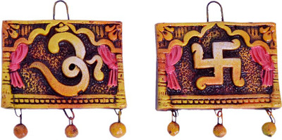 Indigo Creativs Terracotta Elegant Small 3" Shubh Swastika and OM Auspicious Door/ Home Entrance / Wall Hanging Diwali Puja Decoration Decorative Showpiece - 8 cm(Earthenware, Multicolor)
Indigo Creativs Terracotta Elegant Small 3" Shubh Swastika and OM Auspicious Door/ Home Entrance / Wall Hanging Diwali Puja Decoration Decorative Showpiece - 8 cm(Earthenware, Multicolor)