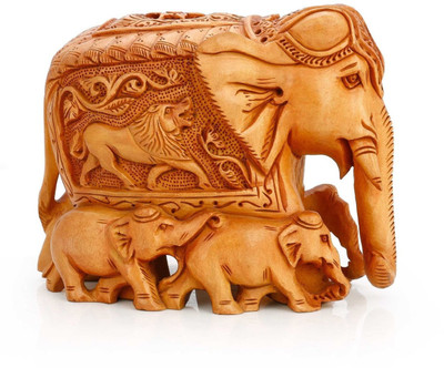 Colletible India Elephant Mom With Baby Statue Wooden Elephant Family Sculpture Decorative Showpiece - 11.25 cm(Wooden, Multicolor)
Colletible India Elephant Mom With Baby Statue Wooden Elephant Family Sculpture Decorative Showpiece - 11.25 cm(Wooden, Multicolor)