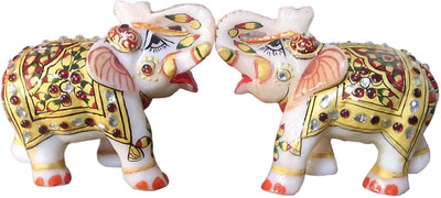 Chitra Handicraft Marble Elephant Pair Decorative Showpiece - 7 cm(Stoneware, Multicolor)
Chitra Handicraft Marble Elephant Pair Decorative Showpiece - 7 cm(Stoneware, Multicolor)