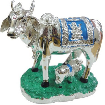 Dharohar The Heritage Kamdhenu Cow with Calf (Silver Plated) Decorative Showpiece - 13.97 cm(Silver Plated, Silver)
Dharohar The Heritage Kamdhenu Cow with Calf (Silver Plated) Decorative Showpiece - 13.97 cm(Silver Plated, Silver)