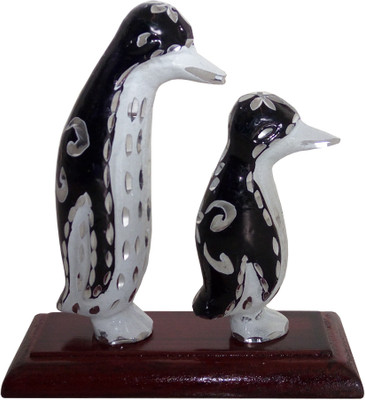 Interiors Plus Decorative Showpiece - 17 cm(Aluminium, Black)