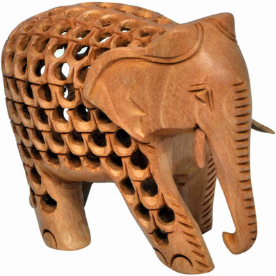 Craft Trade Wooden Decorative Elephant Down Trunk Undercut Full Showpiece Decorative Showpiece - 7 cm(Wooden, Brown)
Craft Trade Wooden Decorative Elephant Down Trunk Undercut Full Showpiece Decorative Showpiece - 7 cm(Wooden, Brown)