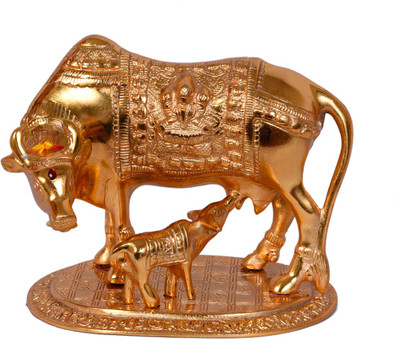 Vimal White Metal (Gold covering ) Vastu Cow & Calf Decorative Showpiece - 18 cm(Gold Plated, Gold)
Vimal White Metal (Gold covering ) Vastu Cow & Calf Decorative Showpiece - 18 cm(Gold Plated, Gold)