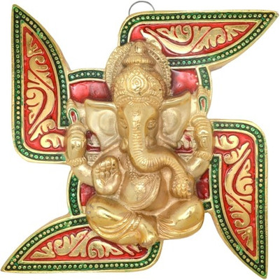 Handecor Embossed Swastik Ganesha Wall Hanging Decorative Showpiece - 18 cm(Aluminium, Multicolor)
Handecor Embossed Swastik Ganesha Wall Hanging Decorative Showpiece - 18 cm(Aluminium, Multicolor)